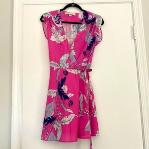 Yumi Kim Mini Silk Wrap Dress (Extra Small)